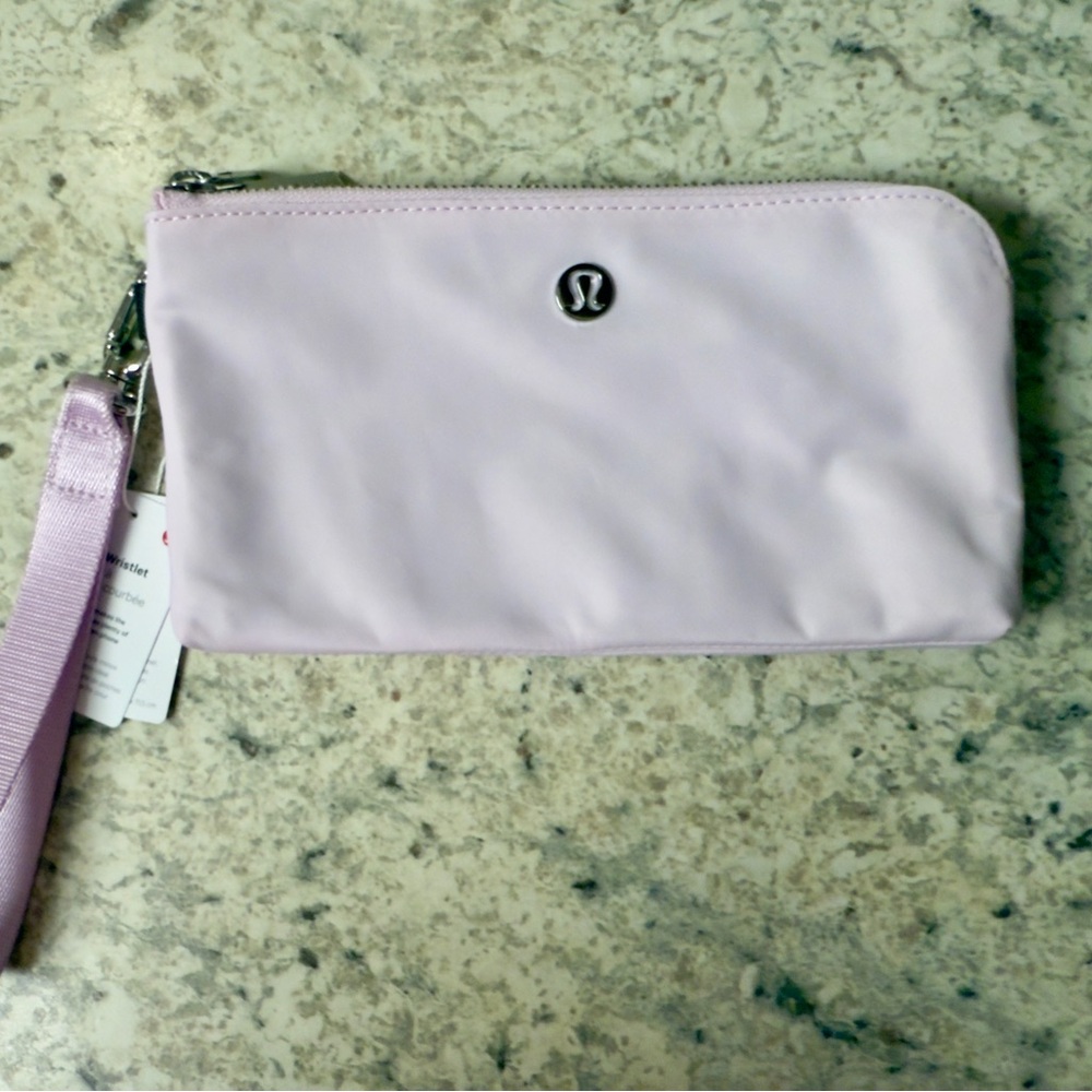 Lululemon Athletica Meadowsweet Pink Clutch Wristlet Minimalist Design